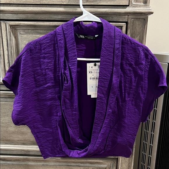 Zara Tops - Zara Vibrant Purple Cowl Neck Top